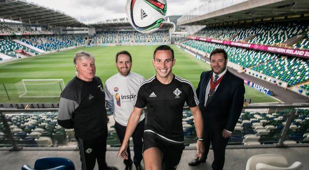 Football legend donaghy gets behind northern ireland charity trophy